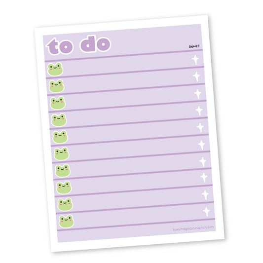 Froggy To Do Notepad (Purple)