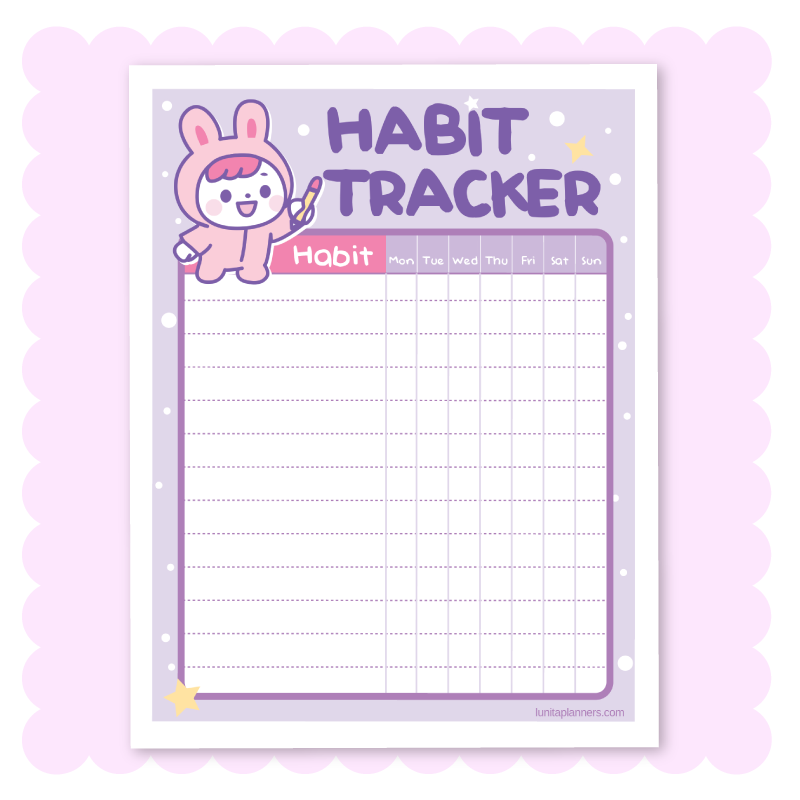 Habit Tracker Notepad