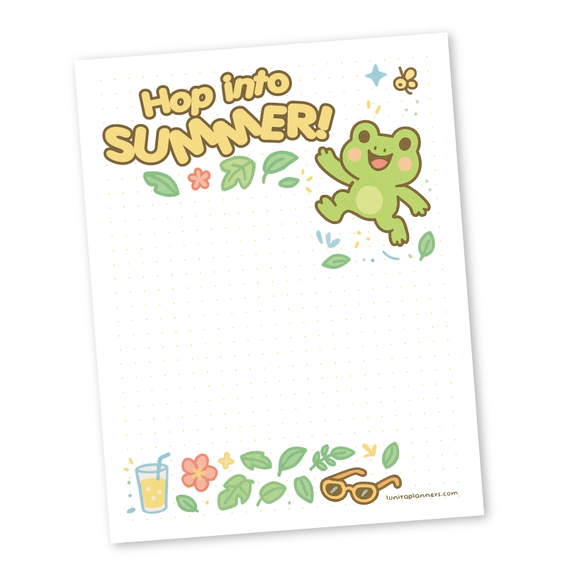 Hop Into Summer Notepad