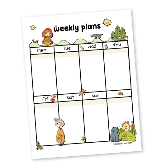 Little Red Riding Hood Weekly Notepad