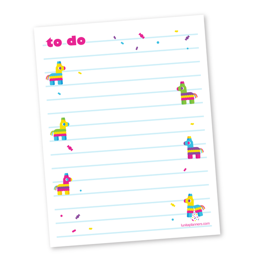 Piñata To Do Lined Notepad