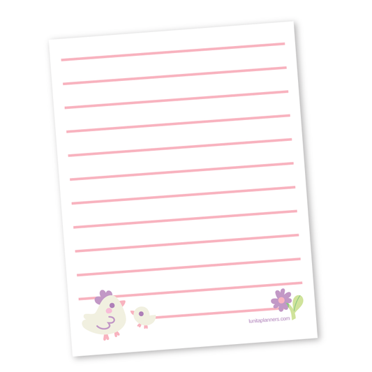 Soft Chicks Lined Notepad