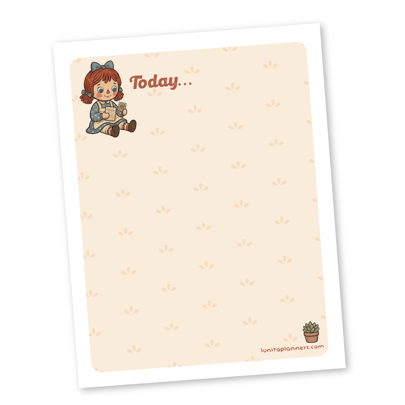 Rag Dolly Notepad