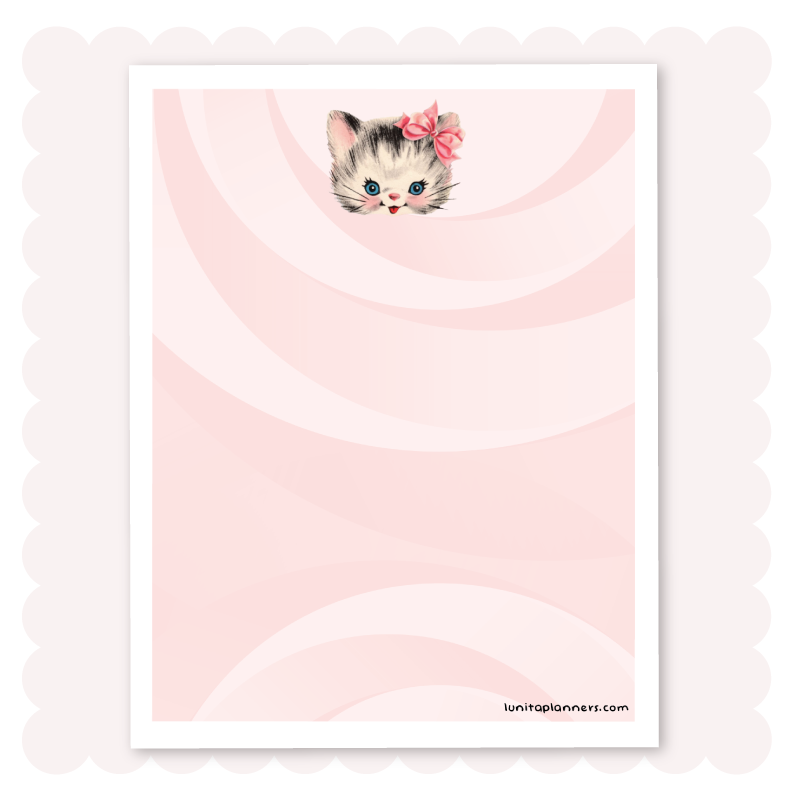 Vintage Kitten Notepad