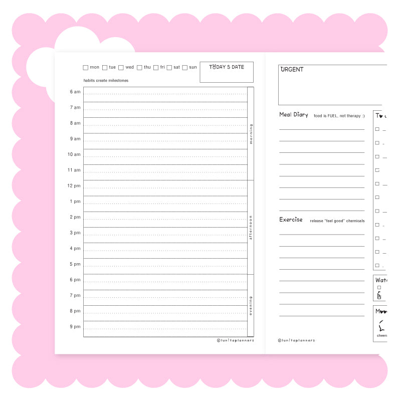 Coco-Bliss 🥥🌴 Small Planner (Teal)