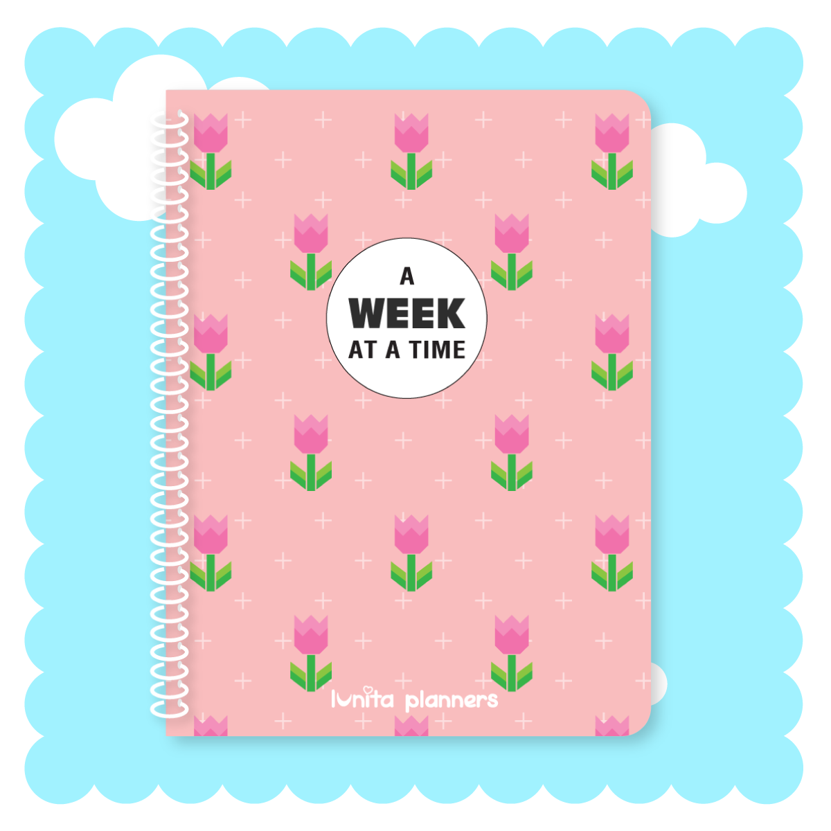 Pink Tulips Soft Cover Planner