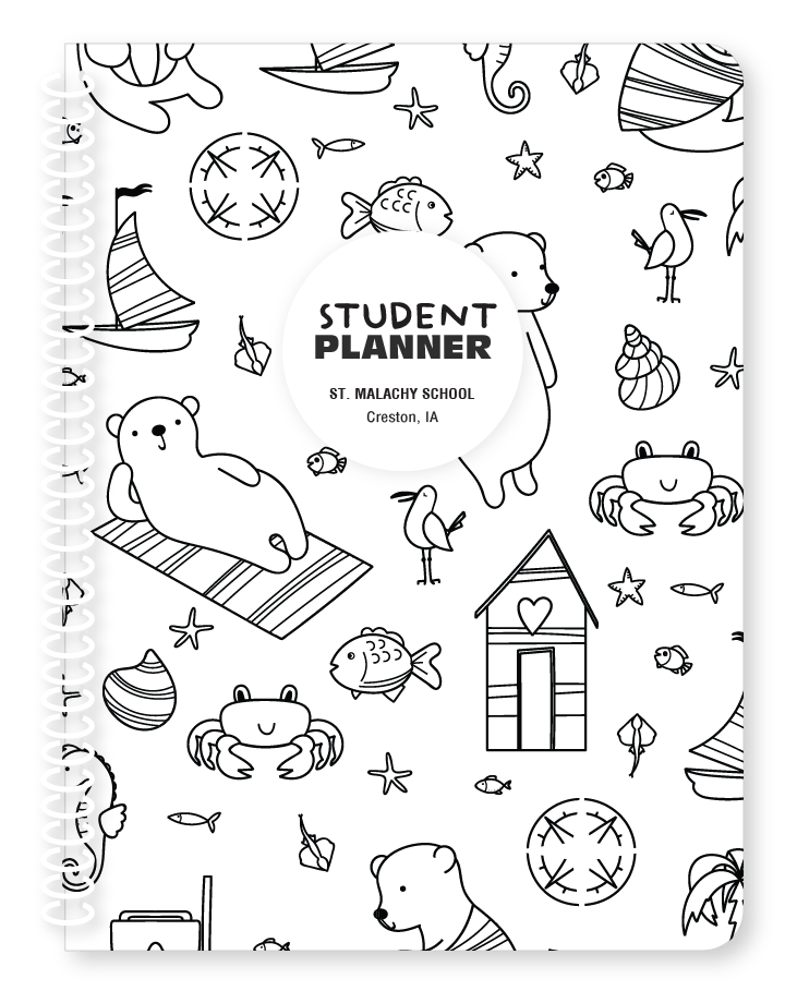 St Malachy - Coastal Bear Color Me Planner