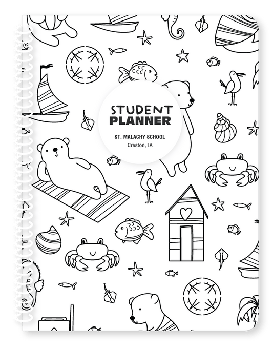St Malachy - Coastal Bear Color Me Planner