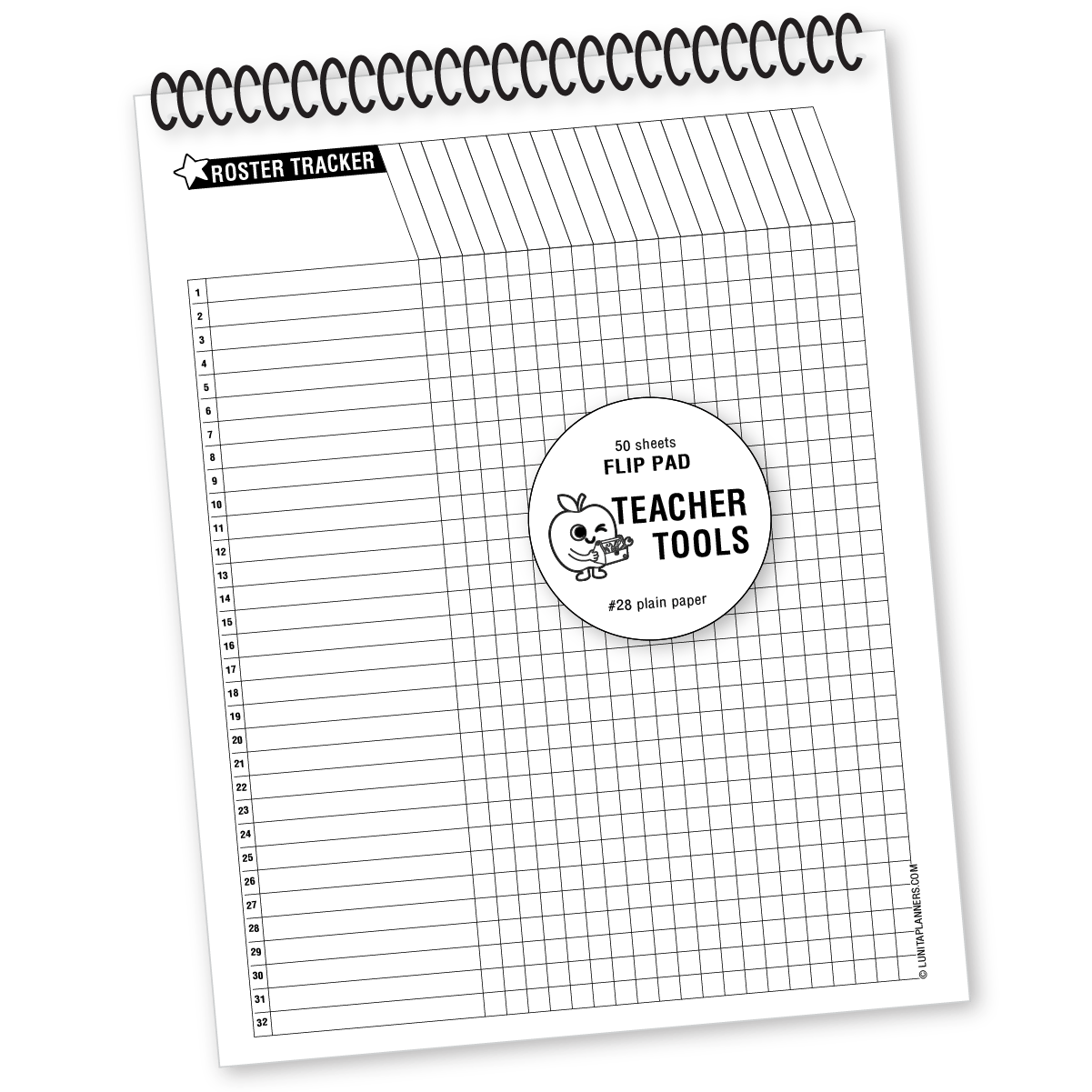 Roster Tracker Flip Pad