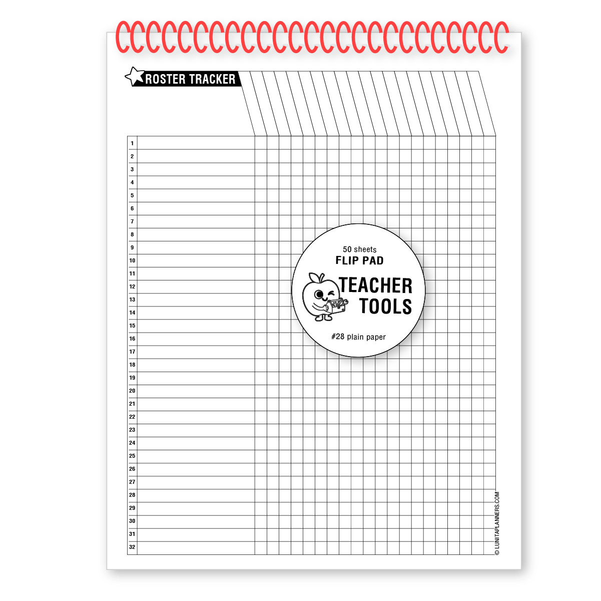 Roster Tracker Flip Pad