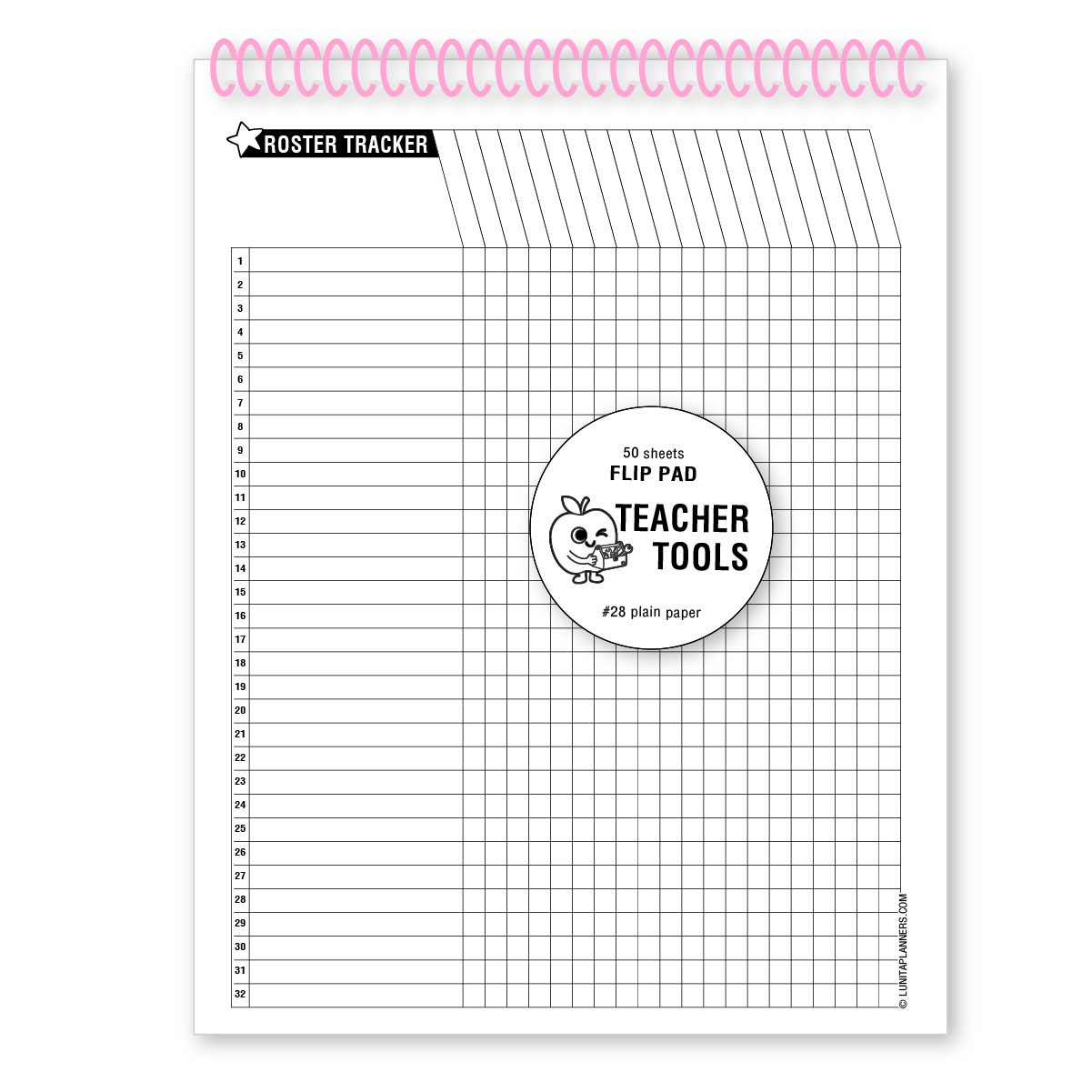 Roster Tracker Flip Pad