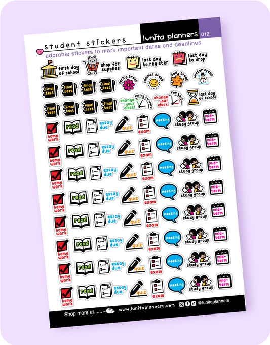 Student Sticker Sheet