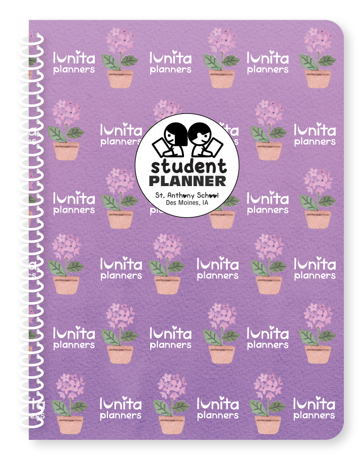 St Anthony - Purple Flowers Planner (Soft Cover)