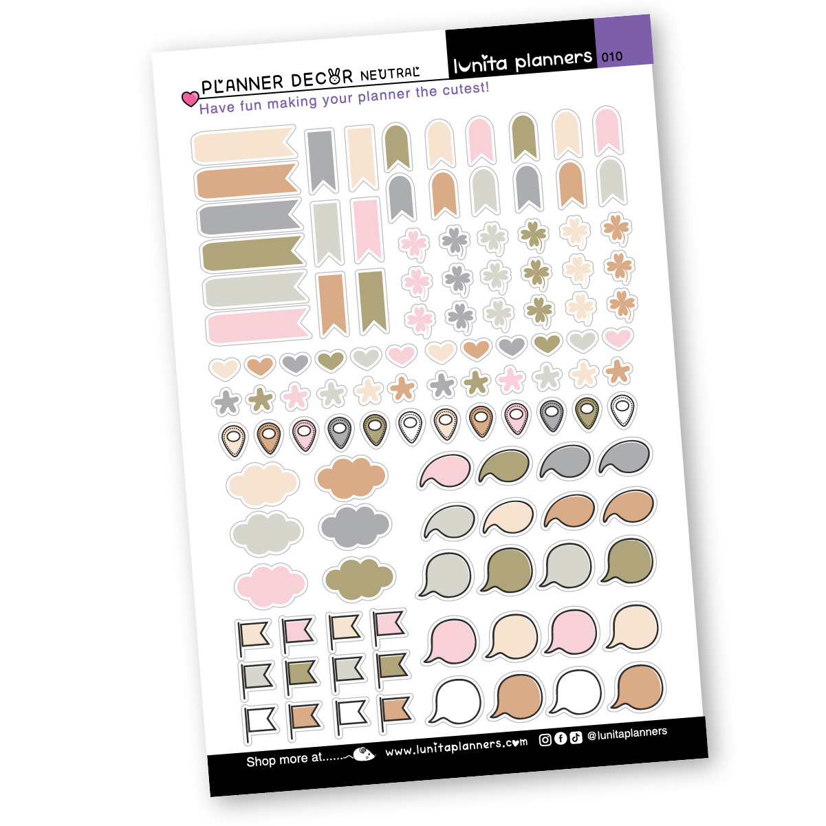 Sticker Sheet (Neutral Decor)