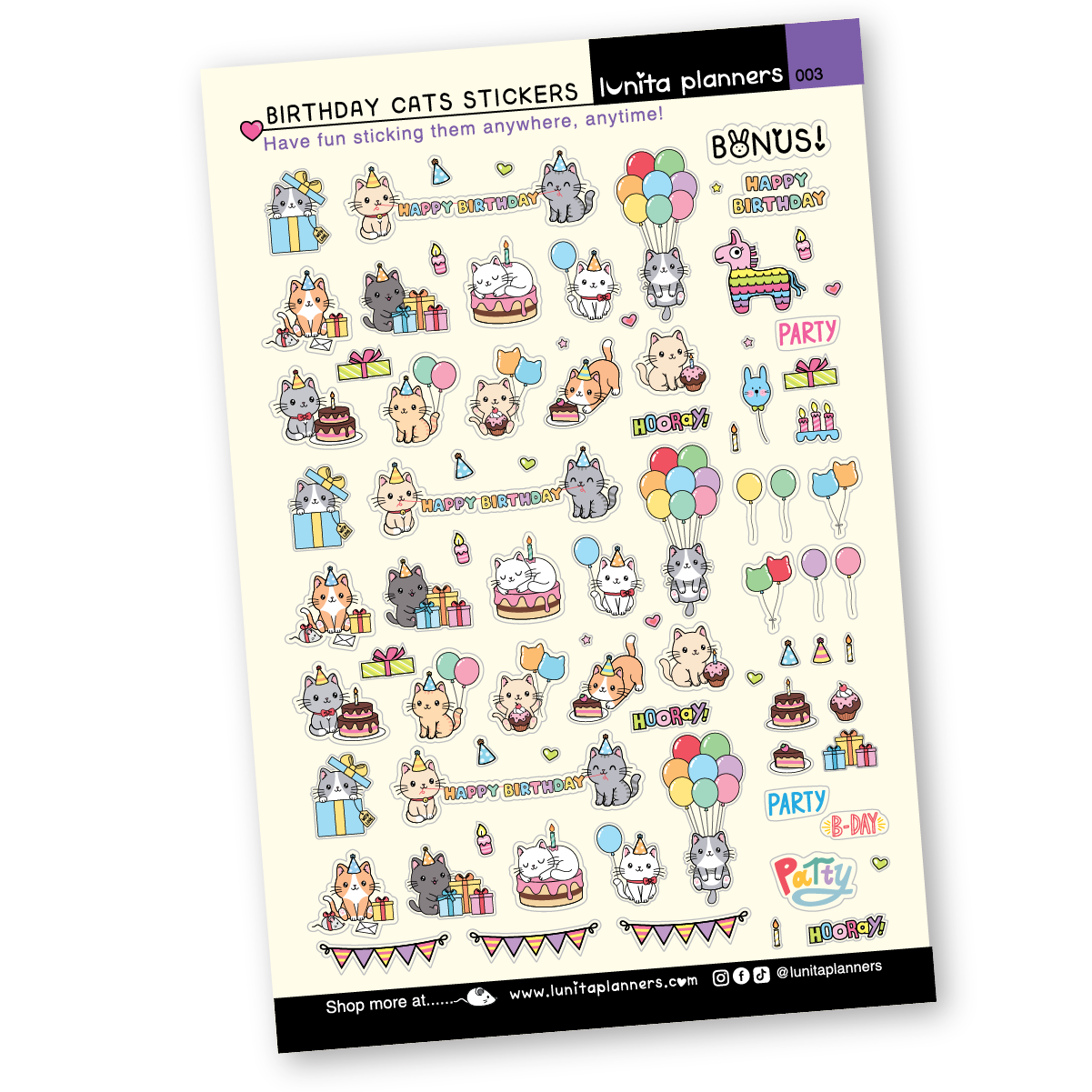 Sticker Sheet (Birthdays)