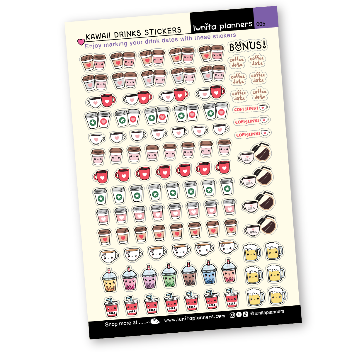 Sticker Sheet (Drinks & Coffee)