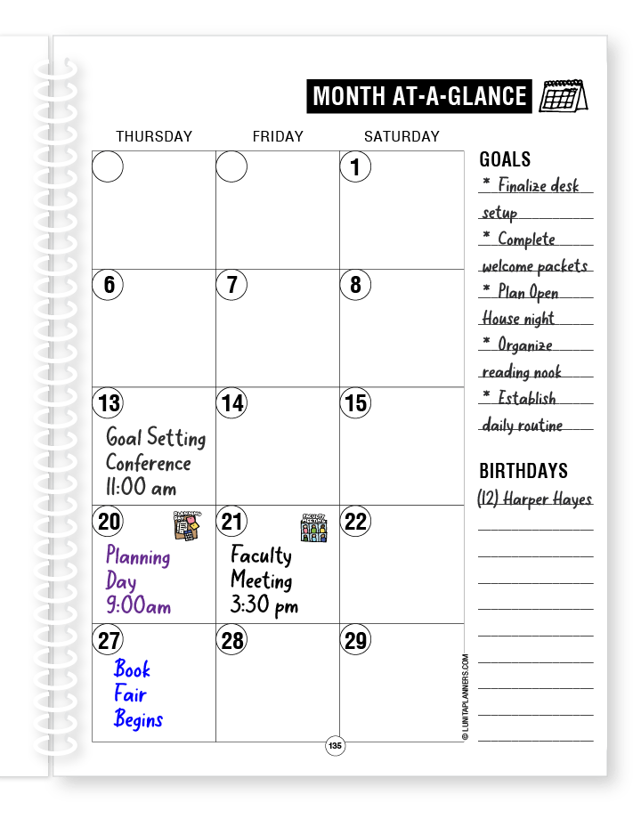 Classic Chic Teacher Planner