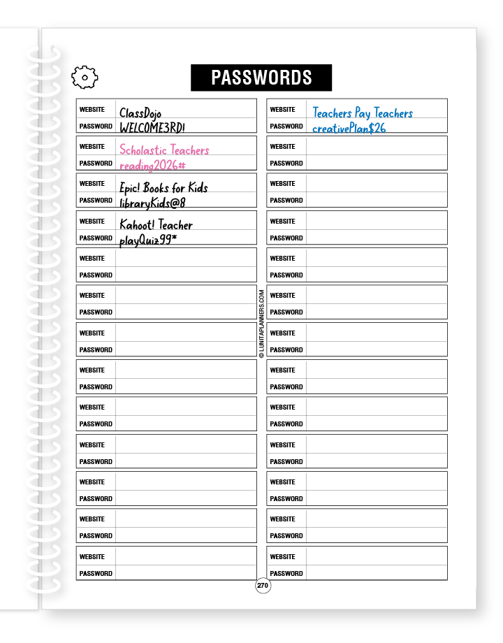 Classic Chic Teacher Planner
