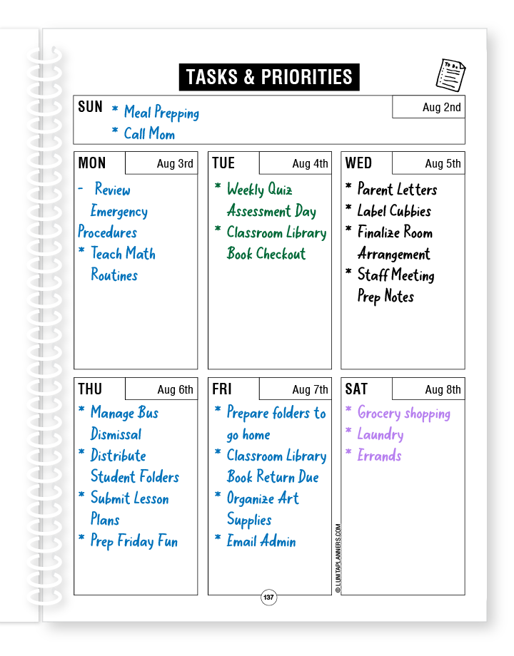 Classic Chic Teacher Planner