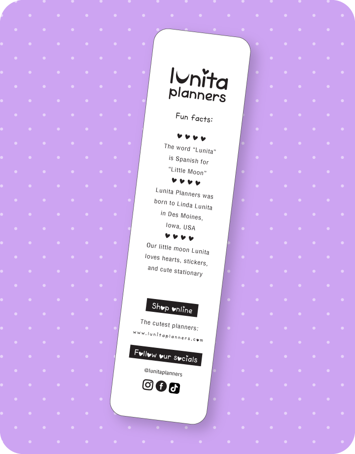 Banana Split Bookmark – Lunita Planners