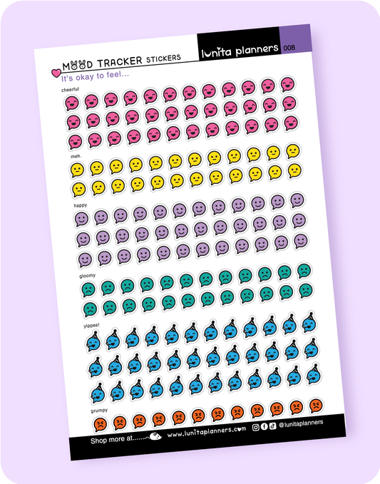 Mood Tracker Sticker Sheet